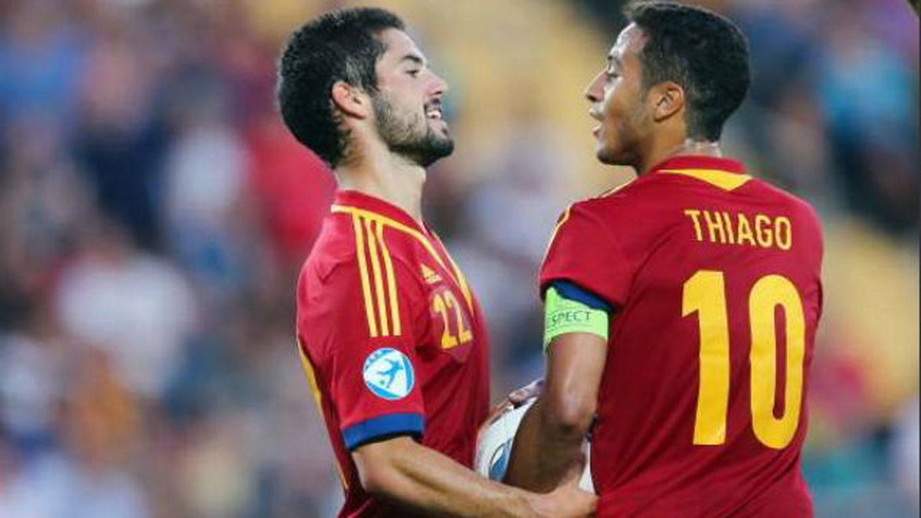 0-1. España da un ejemplo de profesionalidad con recital de Thiago y De Gea