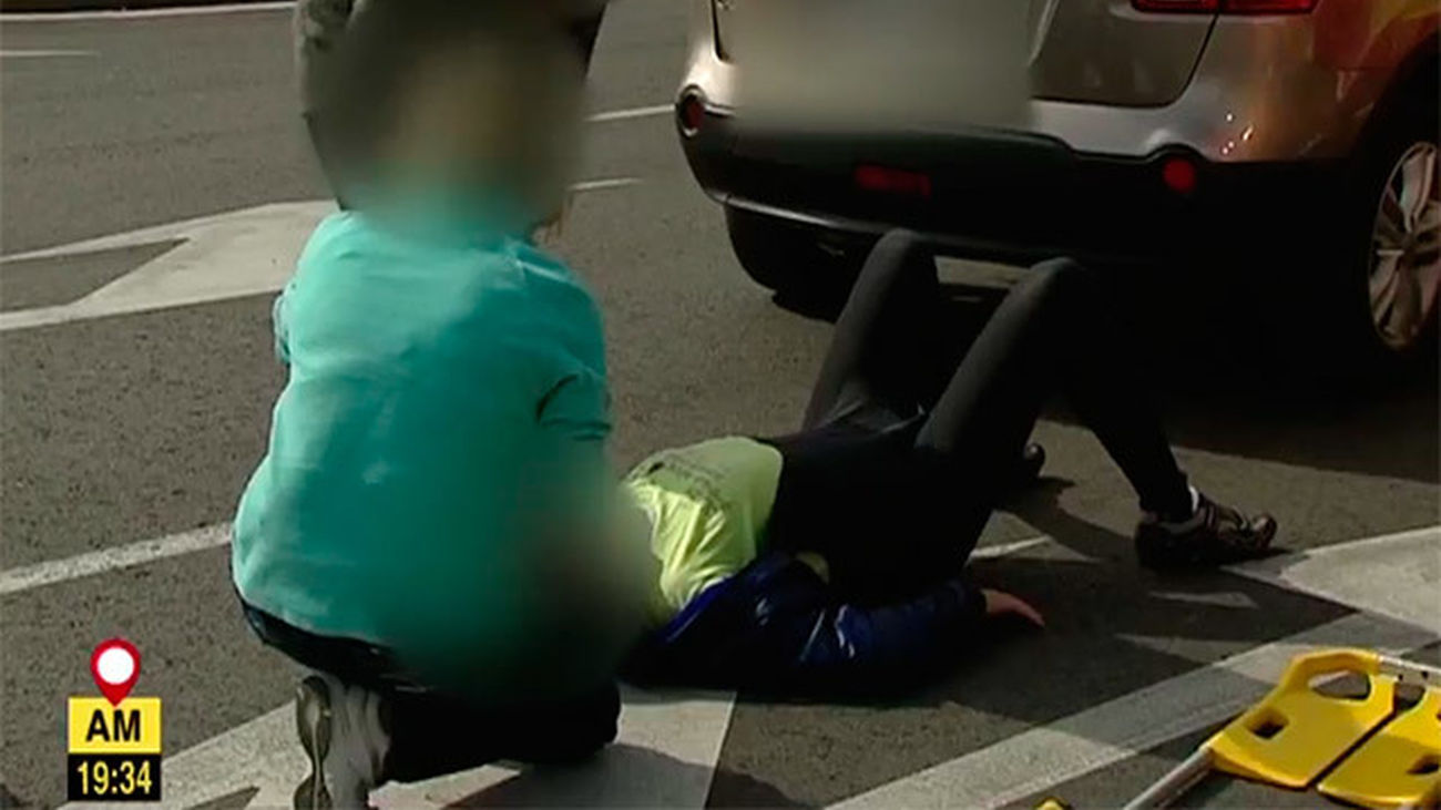 Choca un ciclista con un coche en Plaza de Castilla