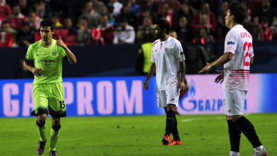 El Sevilla, con un pie fuera; el City ya está en octavos