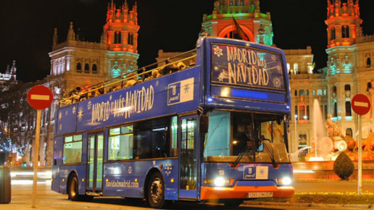 El 'Bus de la Navidad' recorrerá las calles iluminadas de Madrid desde el jueves