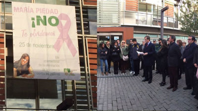 Minuto de silencio y ofrenda floral en recuerdo a María Piedad
