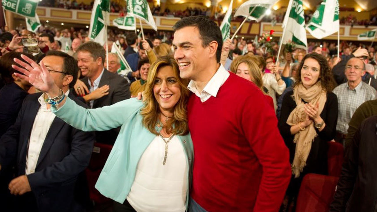 Pedro Sánchez y Susana Díaz. Elecciones Generales 2015