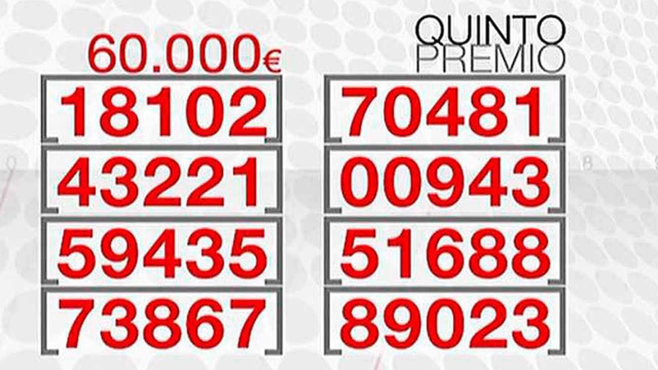 Los quintos premios reparten suerte en la región