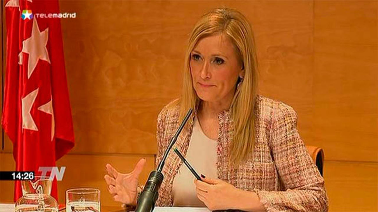 La presidenta de la Comunidad de Madrid, Cristina Cifuentes