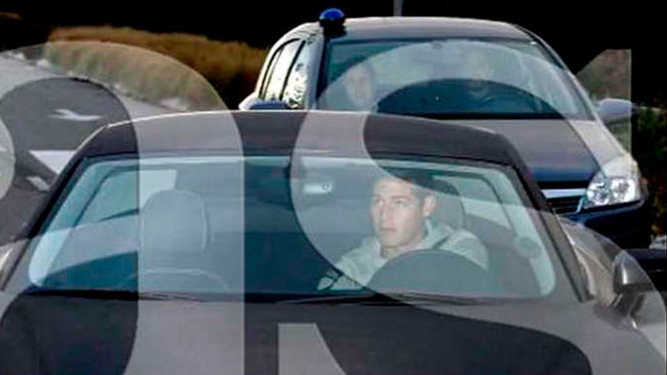 James llegó a Valdebebas perseguido por la Policía por exceso de velocidad