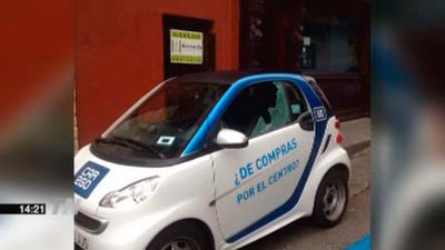 Ataques a los coches eléctricos de alquiler por horas en Madrid