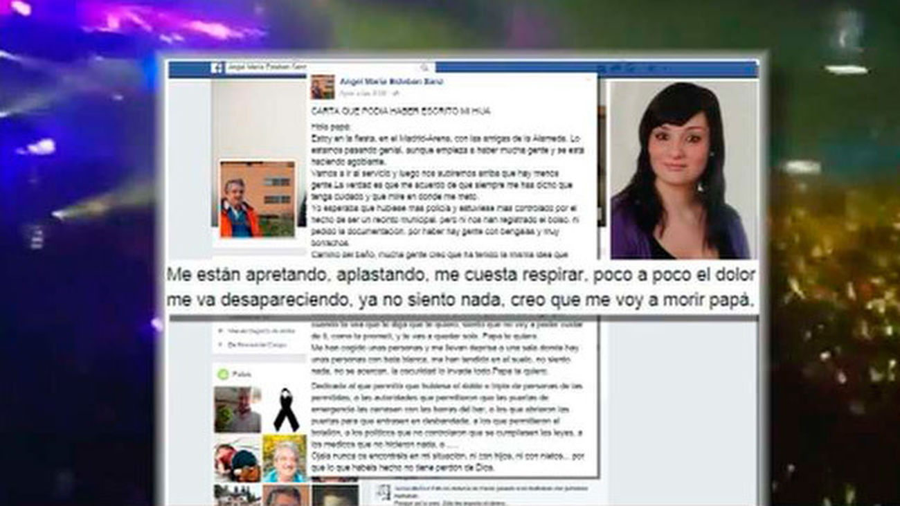 El padre de una de las víctimas del Arena: "Lo que han hecho no tiene perdón de Dios"