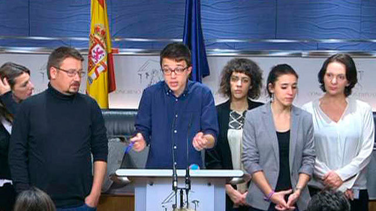 Errejón y otros dirigentes de Podemos