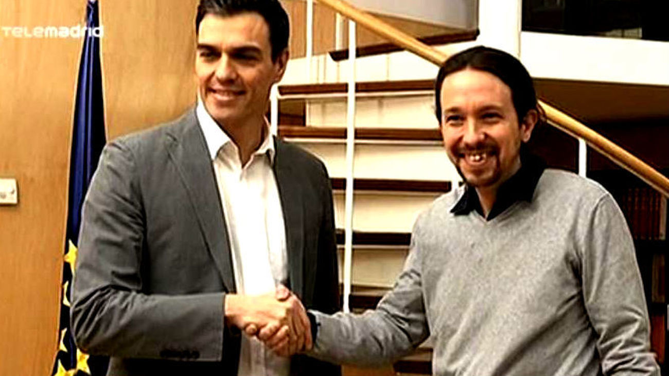 Pedro Sánchez y Pablo Iglesias se citan  para una reunión el miércoles día 30
