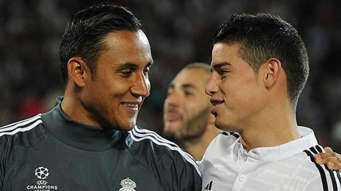 Keylor Navas y James Rodríguez