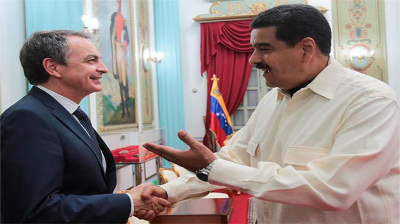 Nicolás Maduro recibe a Zapatero y Torrijos en Caracas