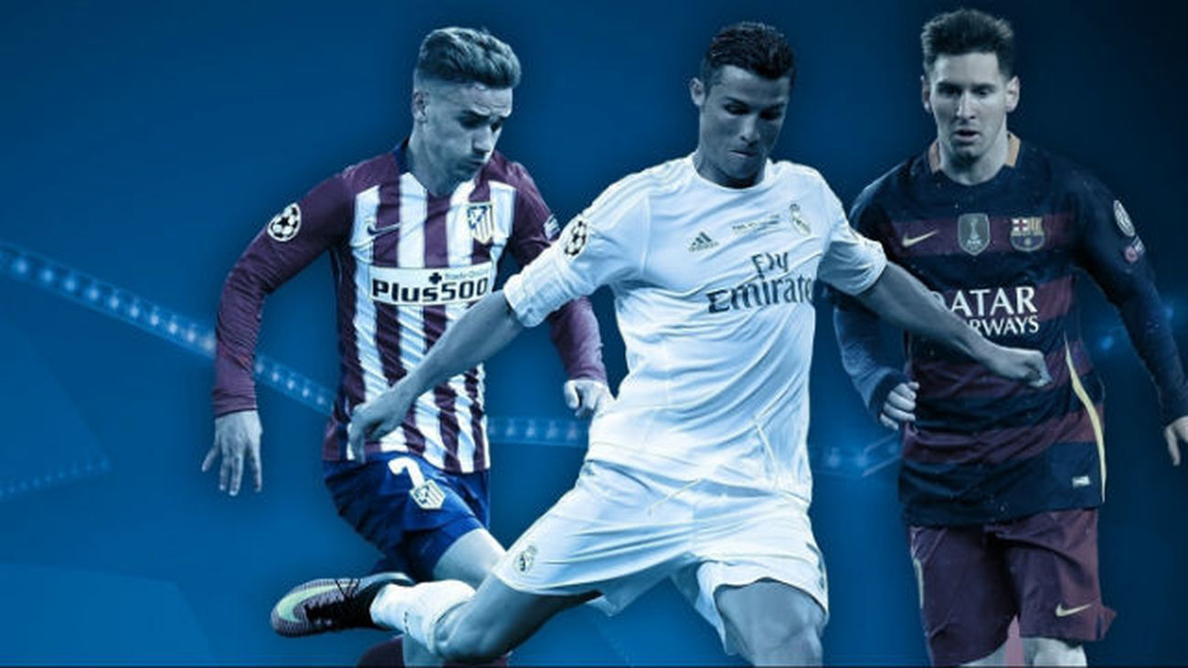 Griezmann, Cristiano Ronaldo y Messi