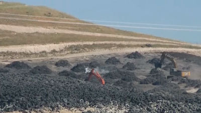 Los drones cuantifican en 12.000 toneladas los neumáticos sin arder en Seseña