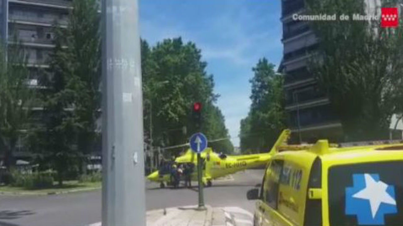 Aterriza un helicóptero en Cristo Rey para evacuar a un ciclista en estado crítico