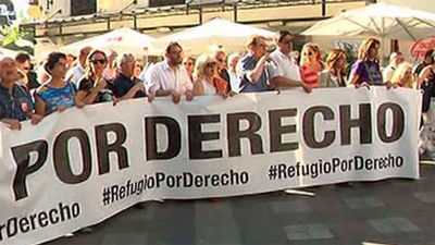 Cientos de personas se manifiestan en Madrid para pedir refugio por derecho