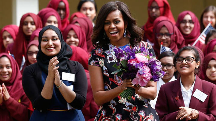 Michelle Obama llegará hoy a España acompañada de sus hijas y su madre