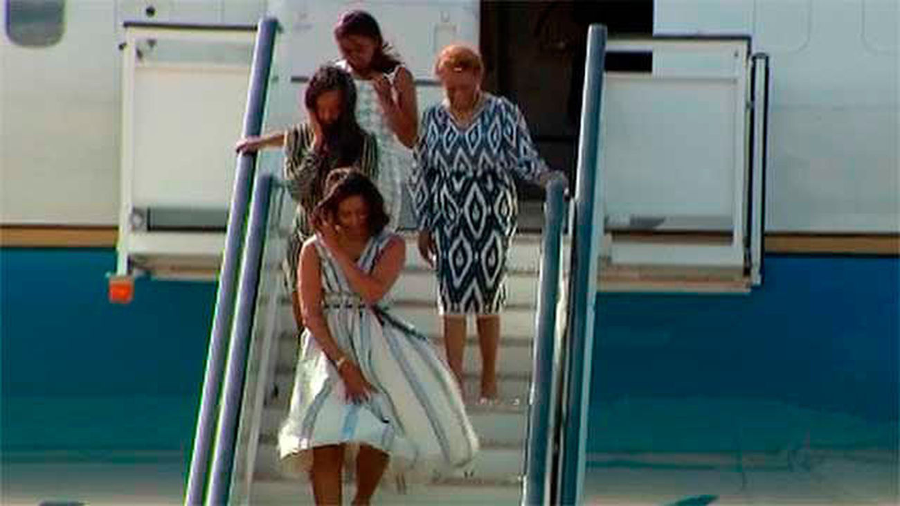 Michelle Obama llega a Madrid