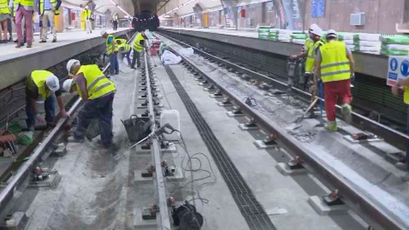 Las obras del metro Tribunal avanzan al 80 % y se prevé que finalicen a inicios de 2021