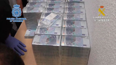 Desmantelada la mayor red de falsificación de moneda conocida en España
