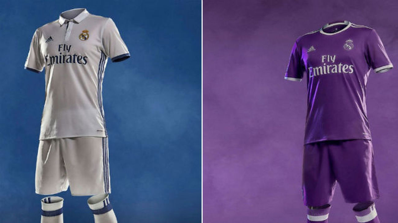 Blanco y púrpura, los colores de las nuevas camisetas del Real Madrid