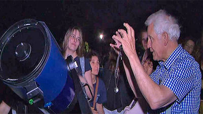 El Templo de Debod acoge una observación lunar y planetaria