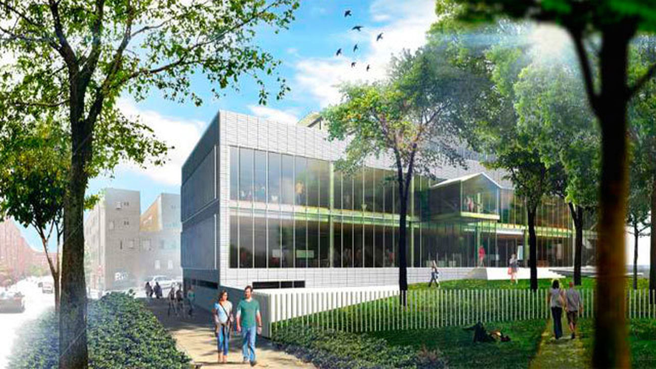 Mayer presenta el proyecto de la nueva biblioteca para el barrio de San Fermín