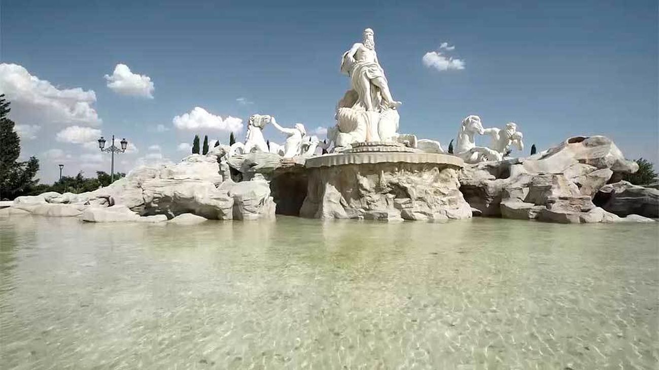 La Fontana de Trevi: todos los atléticos, a ver a Neptuno