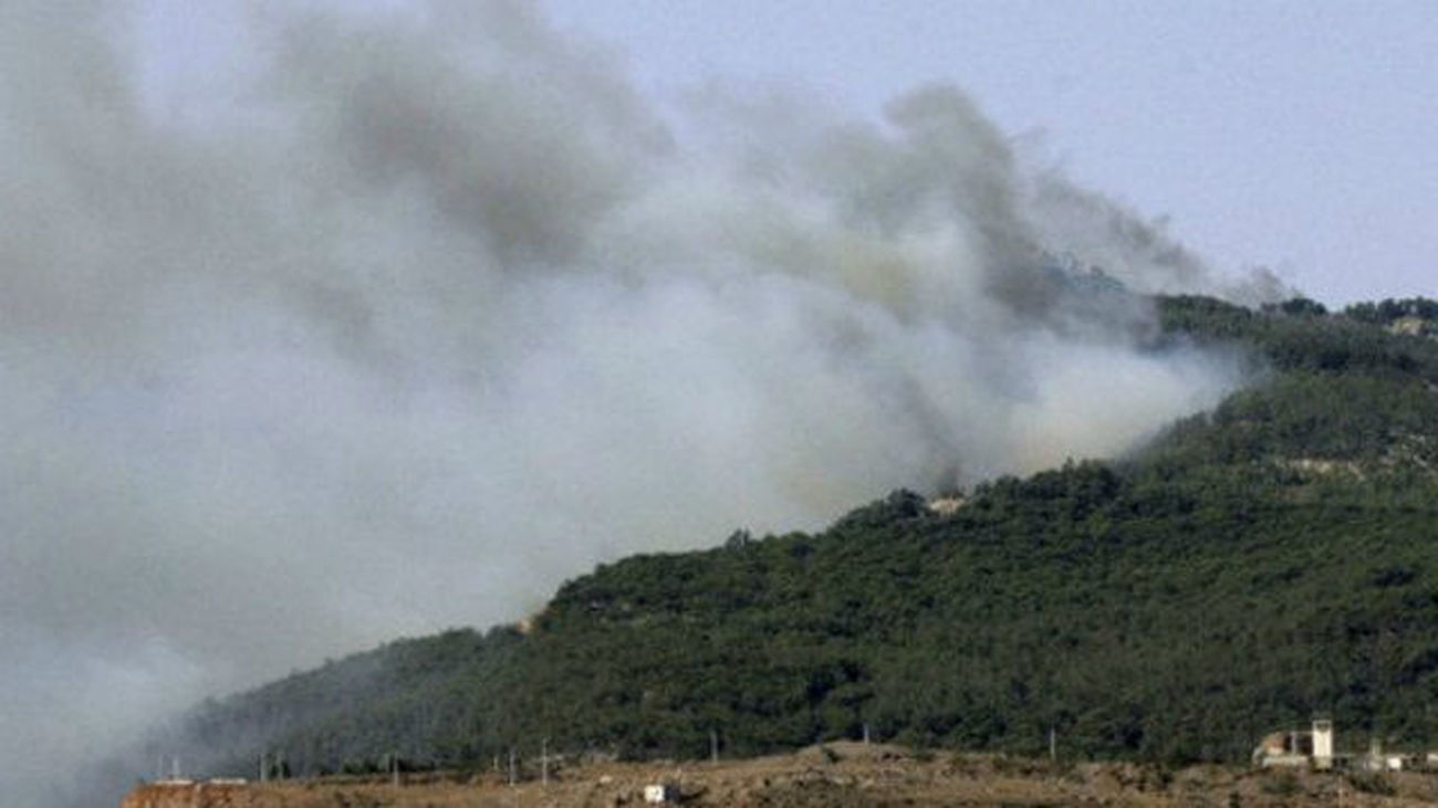 Incendio en el monte Gurugú