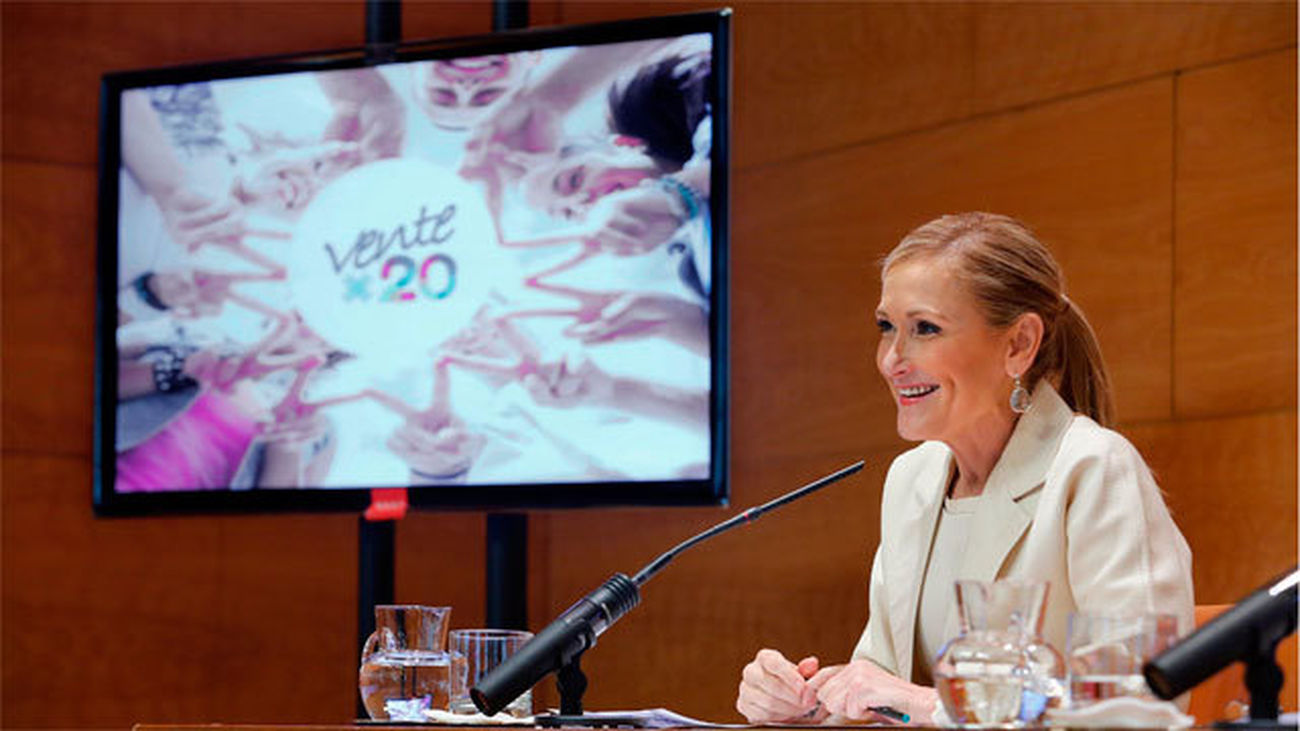 Cristina Cifuentes en la presentación de la inciciativa 'ventex20'