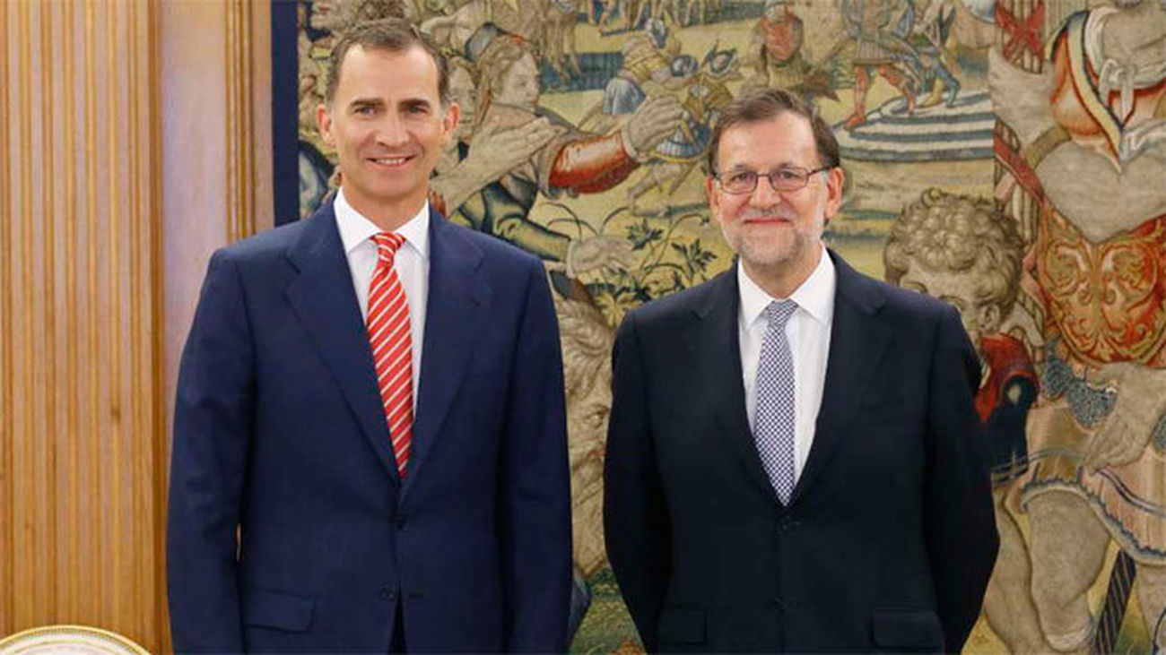 El rey recibió al presidente del PP, Mariano Rajoy