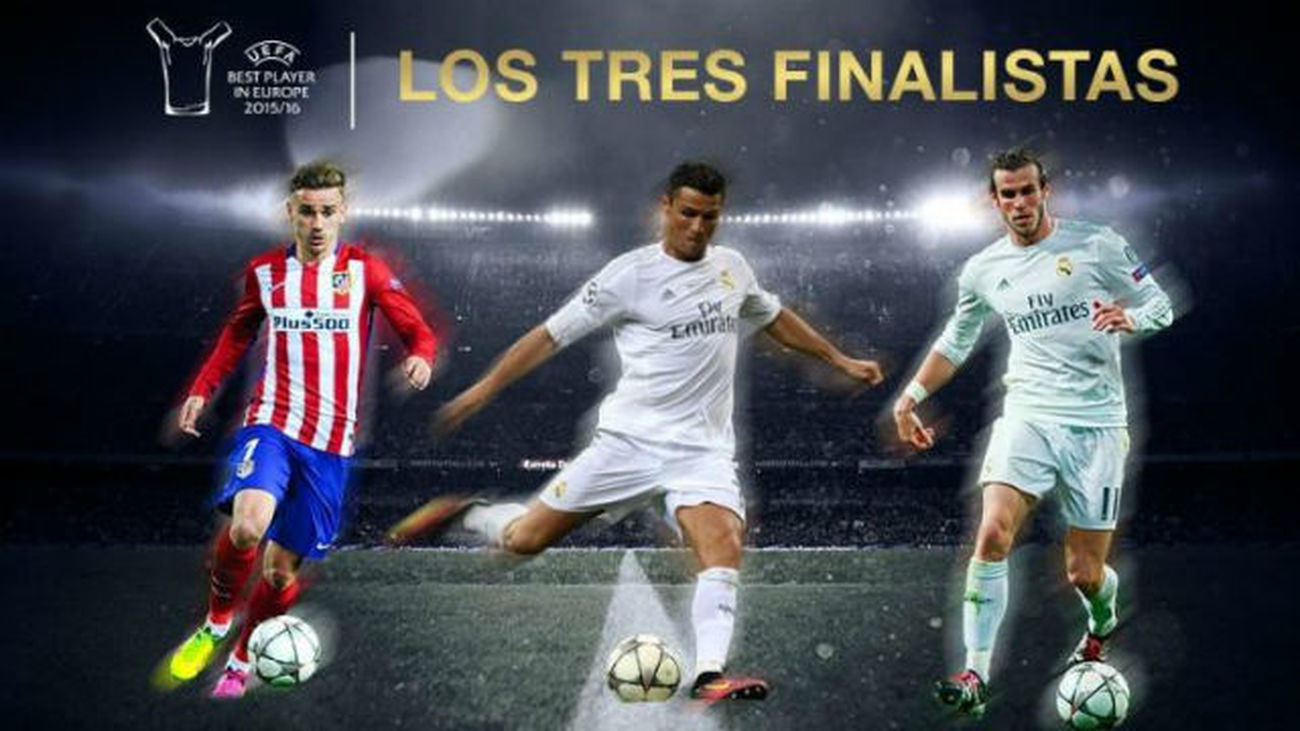 Cristiano, Bale y Griezmann finalistas al Mejor Jugador de Europa