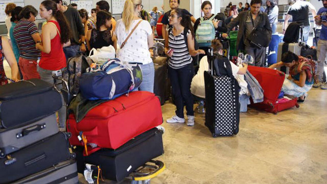 Viajeros mexicanos en Barajas
