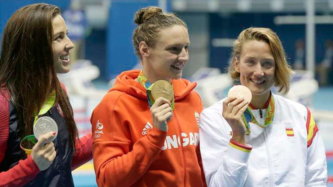 Mireia Belmonte medalla de bronce en los 400 libres