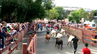 El primer encierro de las fiestas de Leganés finaliza sin heridos graves