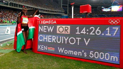 Cheruiyot derrota a Ayana en 5.000 con récord olímpico