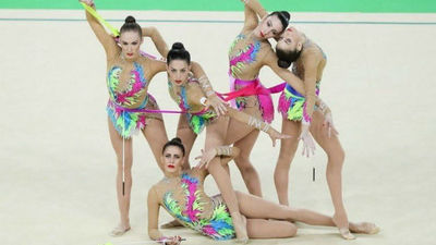 Plata para el conjunto español de gimnasia rítmica