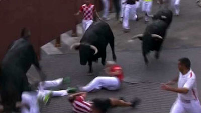 Un herido por asta de toro en el quinto encierro de San Sebastián de los Reyes