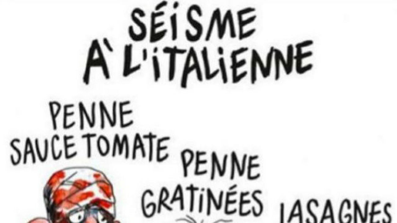 Una viñeta de la revista Charlie Hebdo sobre el terremoto indigna a Italia