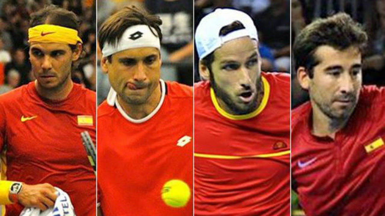 Nadal, Ferrer, Feliciano y Marc López buscarán el ascenso de Copa Davis en India