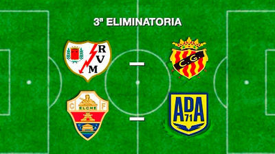 Elche-Alcorcón y Rayo-Nastic, en la 3ª ronda de la Copa