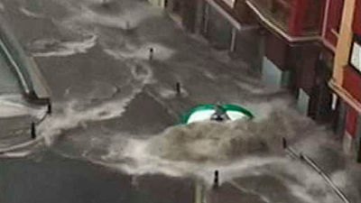 El temporal de lluvia provoca diversas inundaciones en Vizcaya