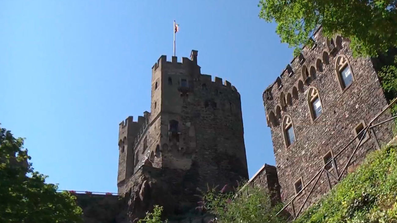 El castillo de Rheinstein, a orillas del Rhin