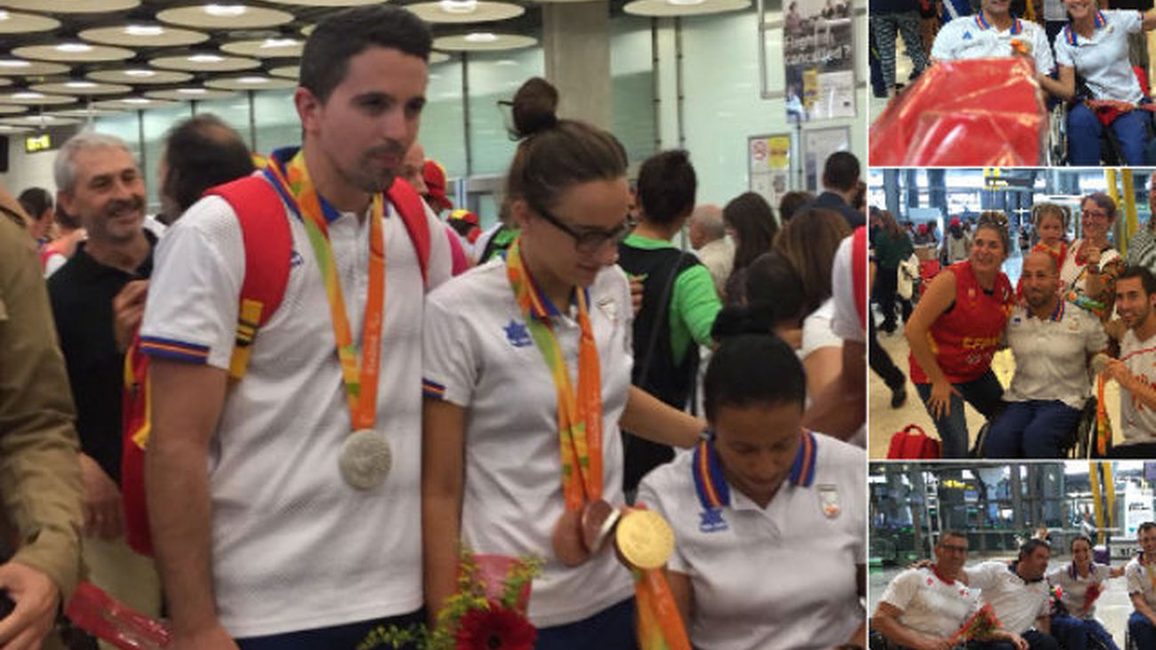 Los paralímpicos reciben en Madrid una calurosa bienvenida