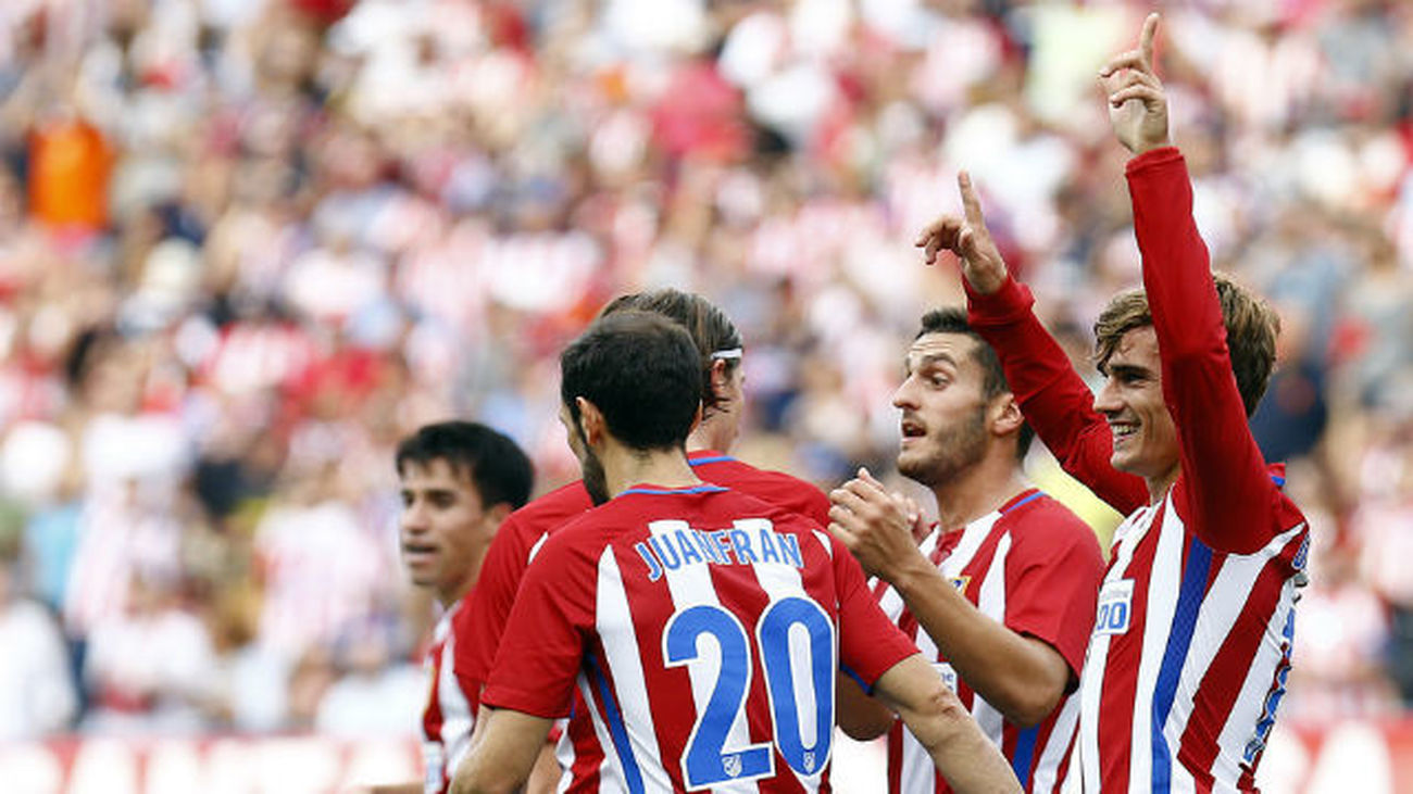 1-0. Griezmann y Gameiro derriban un muro