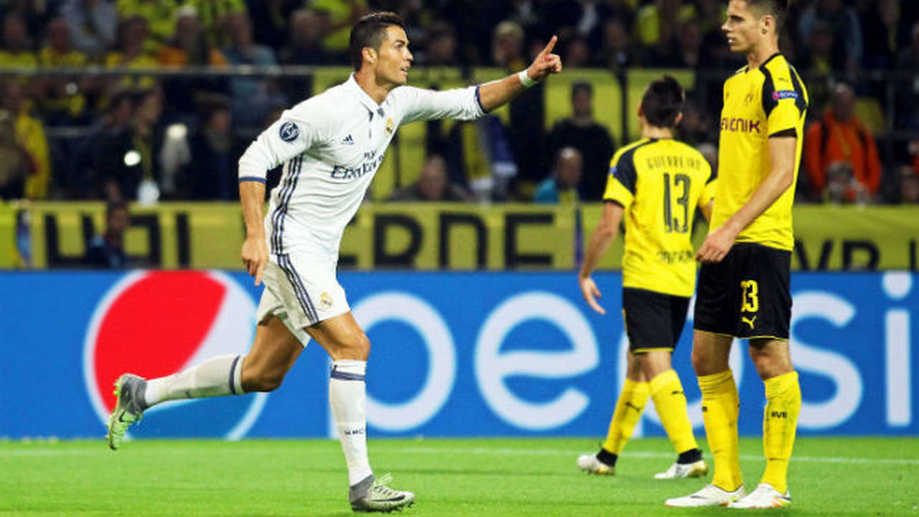 Cristiano Ronaldo ante el Borussia Dortmund