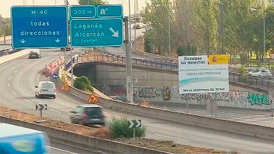 Cortes de carriles en el nudo que enlaza la A-5 con la M-40 por obras