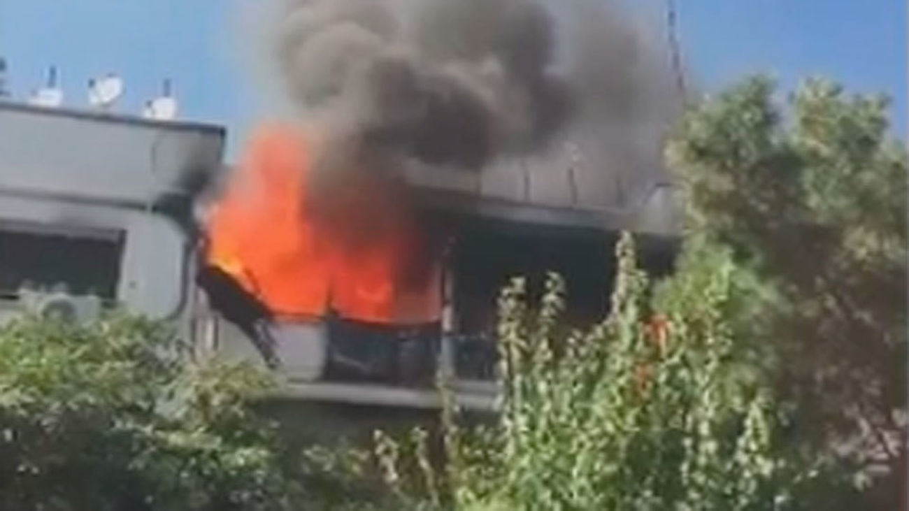 Intoxicada por el incendio de su vivienda en el Paseo de la Habana