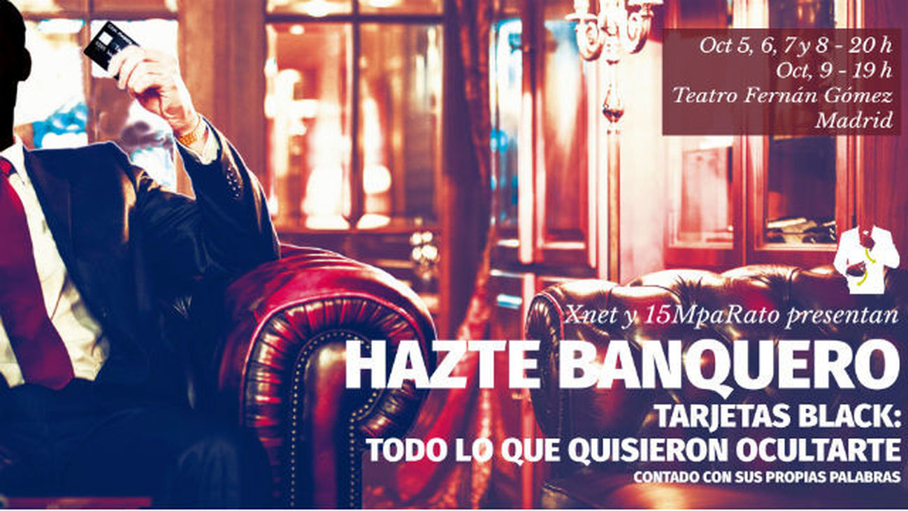 La obra de teatro sobre las 'tarjetas black' llega a Madrid en cinco sesiones únicas