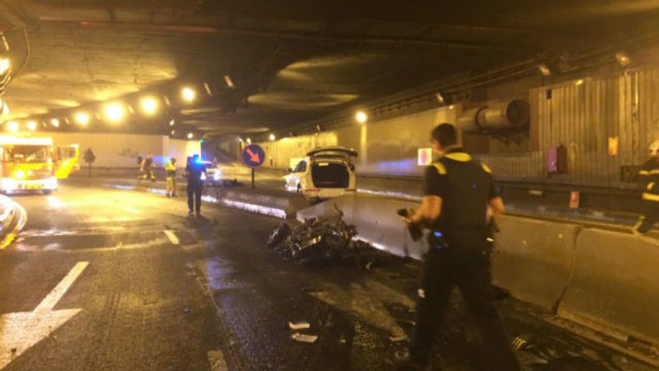 Accidente de coche y moto