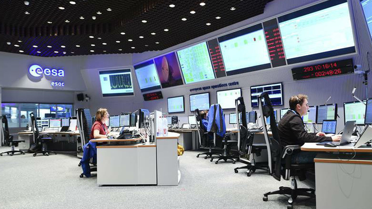 Centro de control de la misión "ExoMars" de la Agencia Espacial Europea